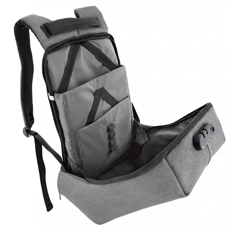 Notebook backpack Tellur 15.6 Antitheft V2 with USB port, gray
