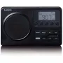 Portable radio Lenco MPR-035BK — FM/AM, mains and battery power, 2.5 inch LCD, 20 FM presets, 3.5 mm output
