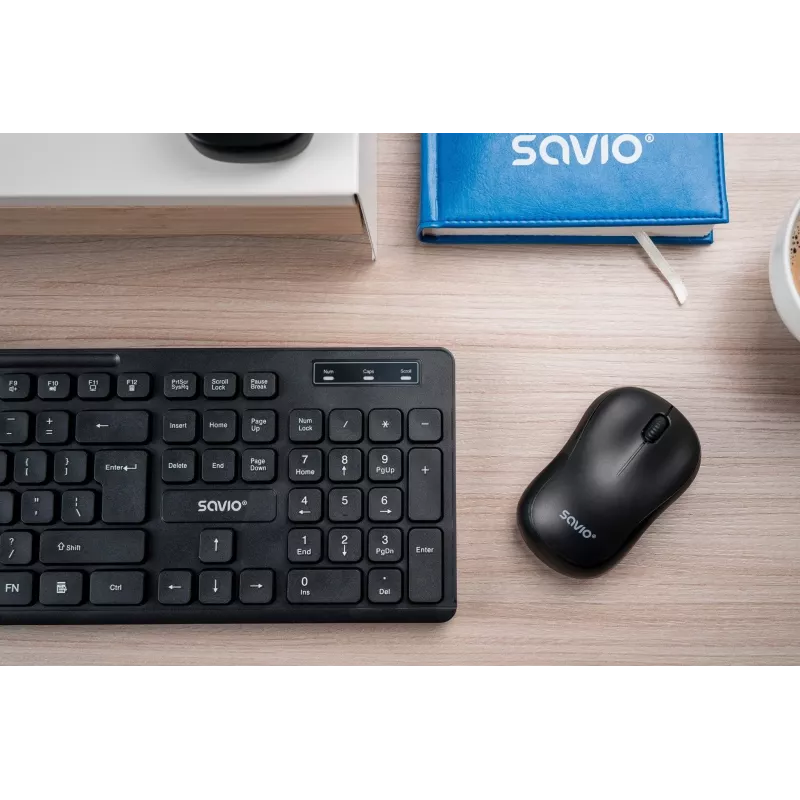 Wireless mouse SAVIO MB-03, Bluetooth interface, 1000 DPI, battery AA, 99×60×39 mm, 51 g, receiver included