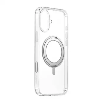 Phone magnetic case Baseus SkyRing P6016100A201-04 Transparent 360° with Stand