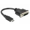 Video Cable Adapter DeLOCK 65564 0.2m HDMI Type C DVI-D Black
