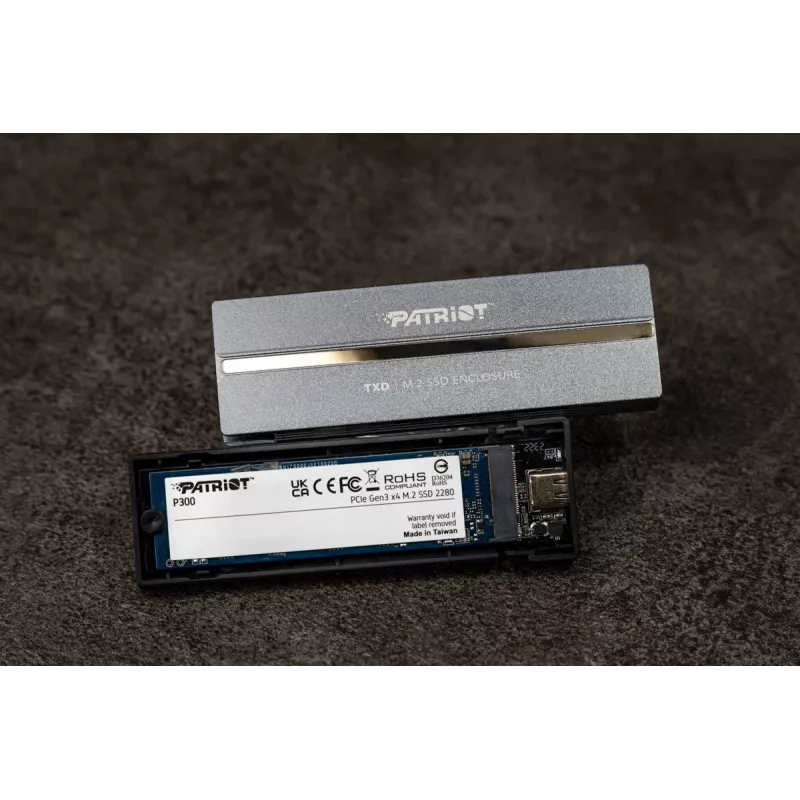 External NVMe M.2 PCIe SSD Enclosure PATRIOT PV810UPNGM — USB-C 3.2 Gen 2, supports 2230/2242/2260/2280, up to 8 TB, aluminium, grey