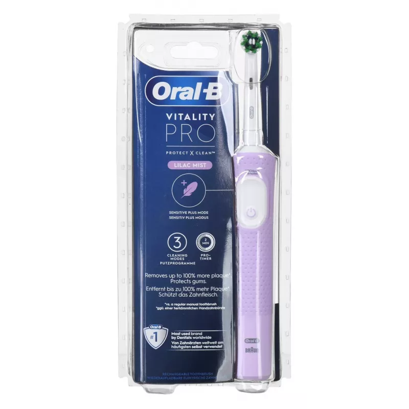 Oral-B Vitality Pro D103 Lilac Electric Toothbrush 3 Modes Timer Purple