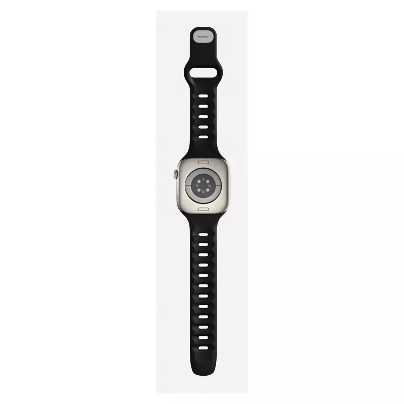 Watch band Nomad Tempo Band Black Rubber, 18 mm width, fits wrists 135–175 mm
