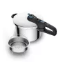 Pressure cooker Tefal SECURE TRENDY 6L with stainless steel steaming basket, induction compatible