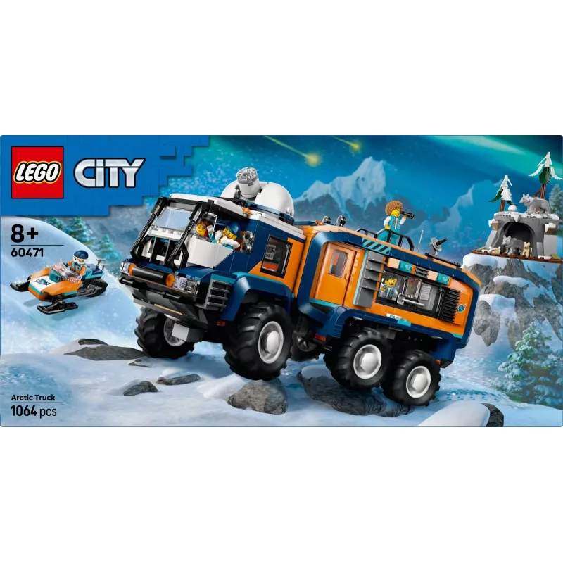 LEGO City Arctic Explorer Truck 60471 — 1064-piece playset with 4 minifigures, mobile laboratory, for ages 8+