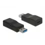 Cable gender changer DeLOCK 65696 USB 3.1 Gen 2 Type-A to Type-C Black