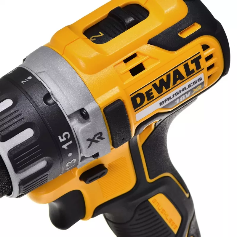 Cordless drill DeWalt DCD791D2-QW, 18V Li-Ion, 2×2Ah batteries, keyless 13 mm chuck, 70 Nm, 1.5 kg