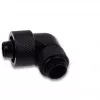 Eiszapfen 16/10mm Screw-In Fitting 90° Rotatable G1/4, black connector, for soft tubing (PVC, Silicone, Neoprene)