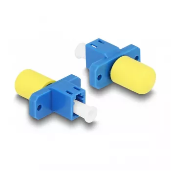 DeLOCK Optical Fiber Hybrid Coupler LC Simplex female to ST Simplex female blue