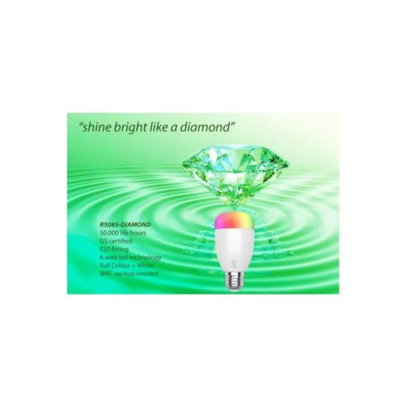 Smart bulb WOOX R5085-DIAMOND 6 W White Wi-Fi