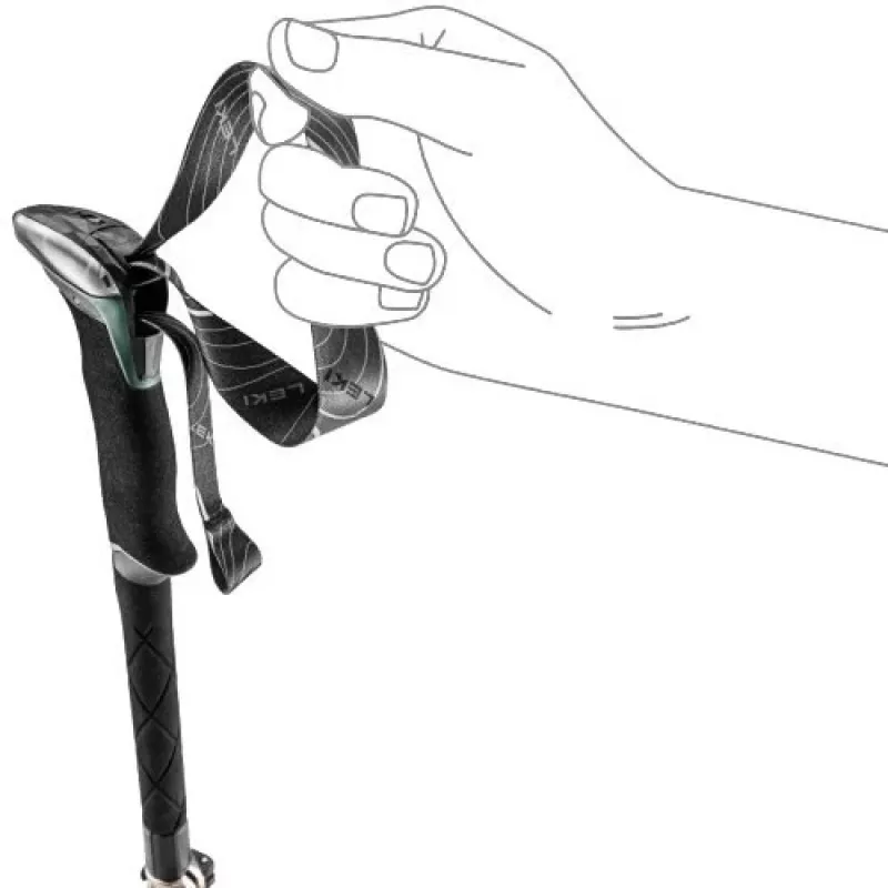 Trekking poles Leki TR Makalu FX adjustable 110–130 cm, green