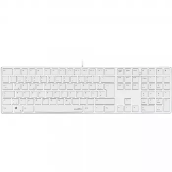 Keyboard Speedlink RIVA Slim Metal Scissor White — wired slim scissor-switch keyboard, white