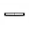 Rack blanking panel LANBERG PPKS-9112-B, 12-port, 1U, metal, grey, 254×44.5×99.3 mm