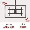 Ceiling TV mount MACLEAN MC-112B, max load 60 kg, adjustable tilt and rotation