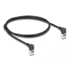 Network Cable DeLOCK RJ45 Cat.6A S/FTP Slim 90° Upwards 1m Black
