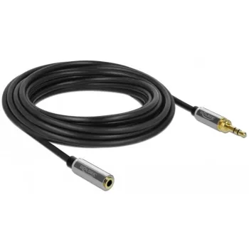Audio Cable DeLOCK 85783 5m 3.5mm Black Grey