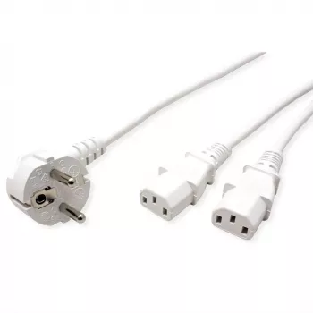 ROLINE 19.08.1023 Power Cable White 2 m CEE7/7 IEC C13 (19.08.1023)