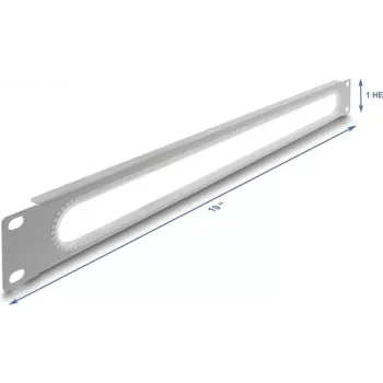 Cable grommet DELOCK 67276 for 19-inch panels with edge protection, grey
