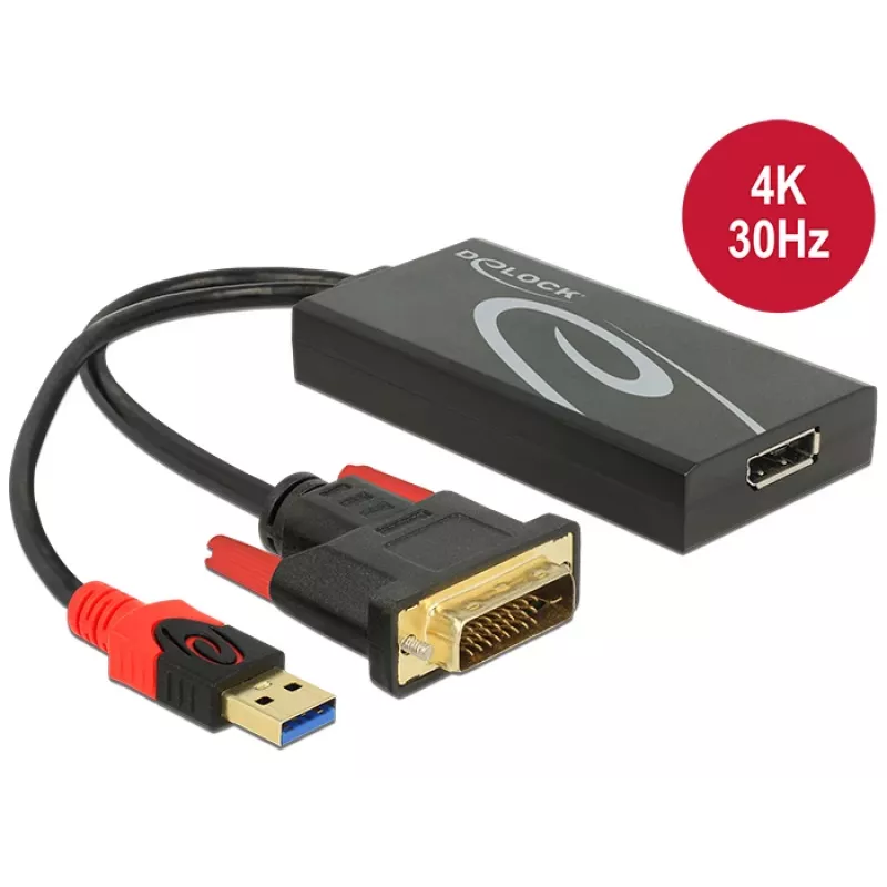 Cable DVI 24+1 + USB-A/Displayport 20p DeLOCK 62596