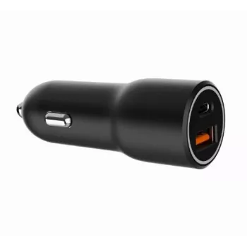 Car mobile device charger Gembird TA-UC-AC2PDQC38-CAR-01, USB-C, 38W, 12–24V, black