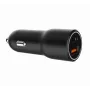 Car mobile device charger Gembird TA-UC-AC2PDQC38-CAR-01, USB-C, 38W, 12–24V, black