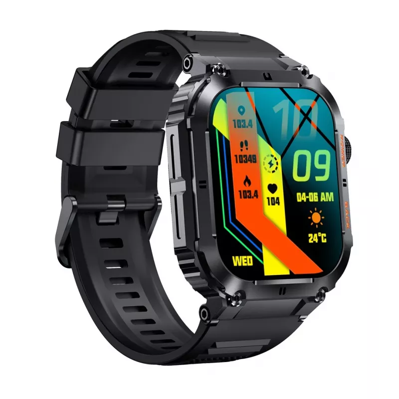 Denver SWC-191B smartwatch / sport watch 4.98 cm (1.96) IPS 45 mm Digital 320 x 386 pixels Touchscreen Black