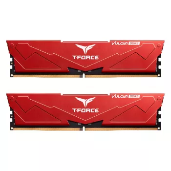 Team Group VULCAN FLRD532G6000HC30DC01, 32 GB, 2 x 16 GB, DDR5, 6000 MHz, 288-pin DIMM, Red