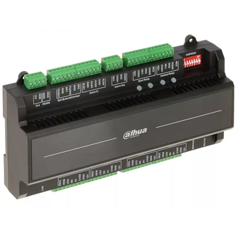 Security door controller DAHUA ASC2202B-D — 2-door bare controller, 12 V, 1.4 A, RS-485, 210×50×106 mm