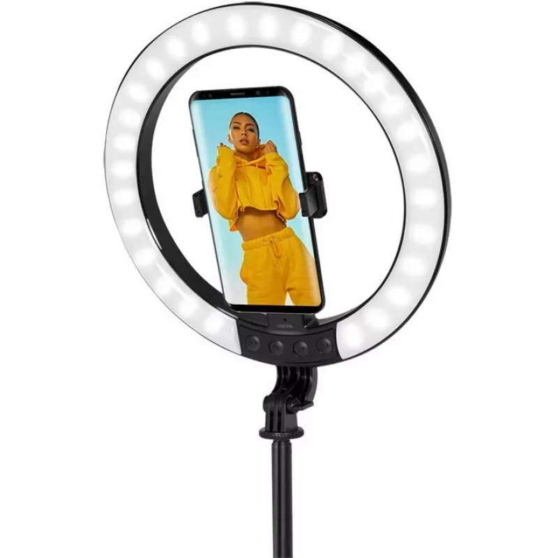 LogiLink smartphone ring light w.selfie stick tripod,DM 20cm (AA0156)
