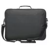 Manhattan Cambridge Laptop Bag 17.3 inch, Clamshell Design, Black, LOW COST, Accessories Pocket, Document Compartment on Back, Shoulder Strap (removable), Equivalent to Targus CN418EU, Notebook Case, Three Year Warranty