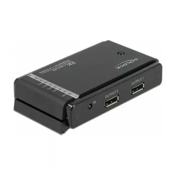 DELOCK DisplayPort 1.4 Switch 2 x 2 DisplayPort in to 1 x 2 DisplayPort out 8K