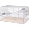 Cage ZOLUX Neolife 80 (model 205664GRI) for mice and rats — 780×450×480 mm, plastic, rod spacing 9 mm, includes bowl, grey