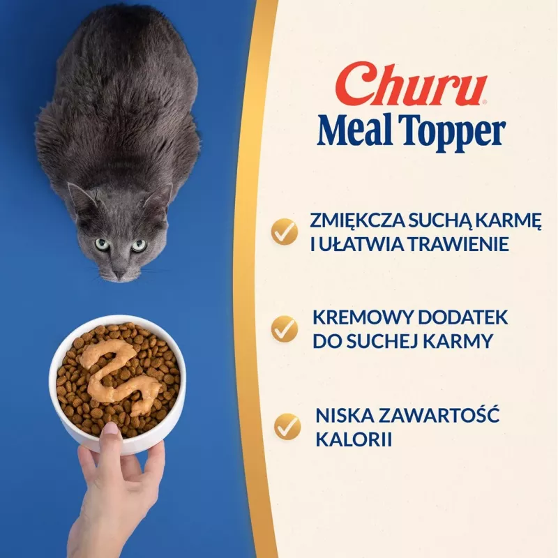 Cat food topper INABA Churu Meal Topper Tuna with Salmon, 4 x 14 g sachets