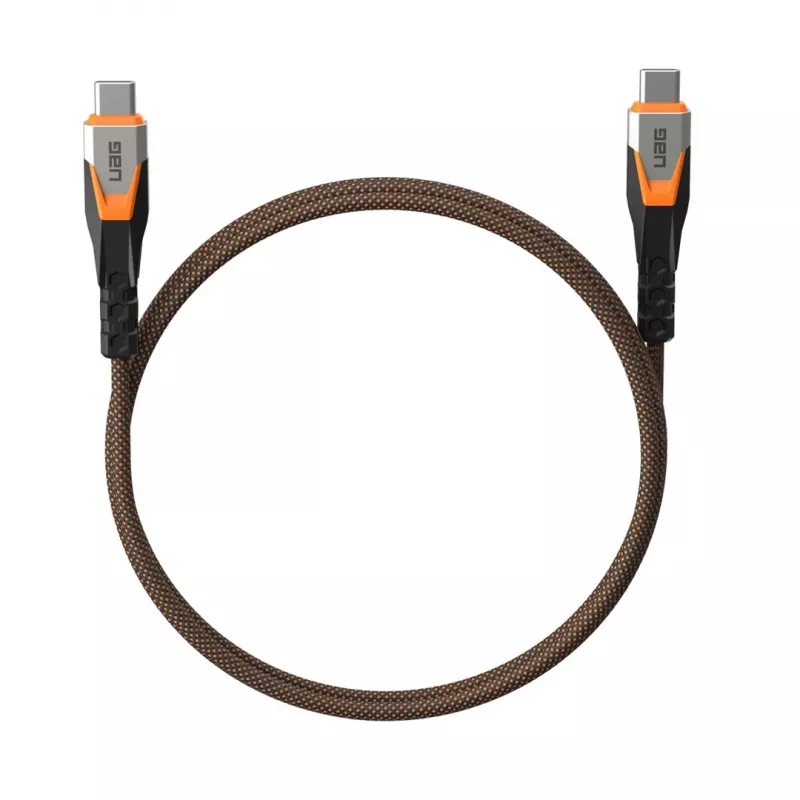USB C to USB C cable C2G 9B4415114097 USB 3.2 Gen 2x2 0.75 m — Black/Orange