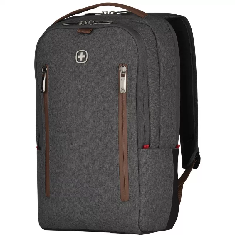 WENGER City Upgrade 40.64cm 16Zoll Laptop Backpack w/ Cross Body Day Bag Grey