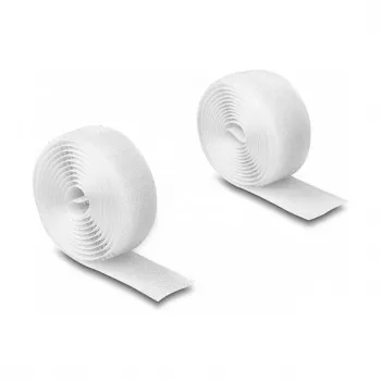 DeLOCK Heavy-duty Hook-and-Loop tape 1 m x 20 mm white