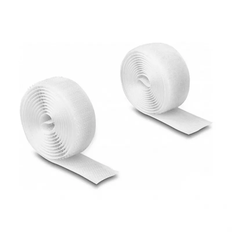 DeLOCK Heavy-duty Hook-and-Loop tape 1 m x 20 mm white