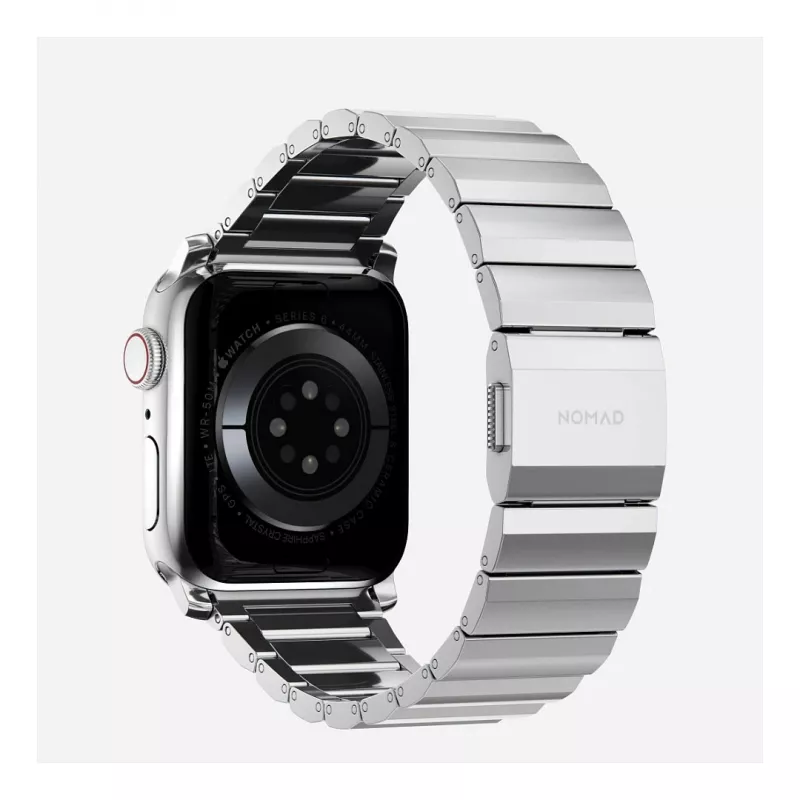 Band Nomad NM1A4HSXS0 for sport watch, stainless steel, silver, width 35 mm, 108.9 g