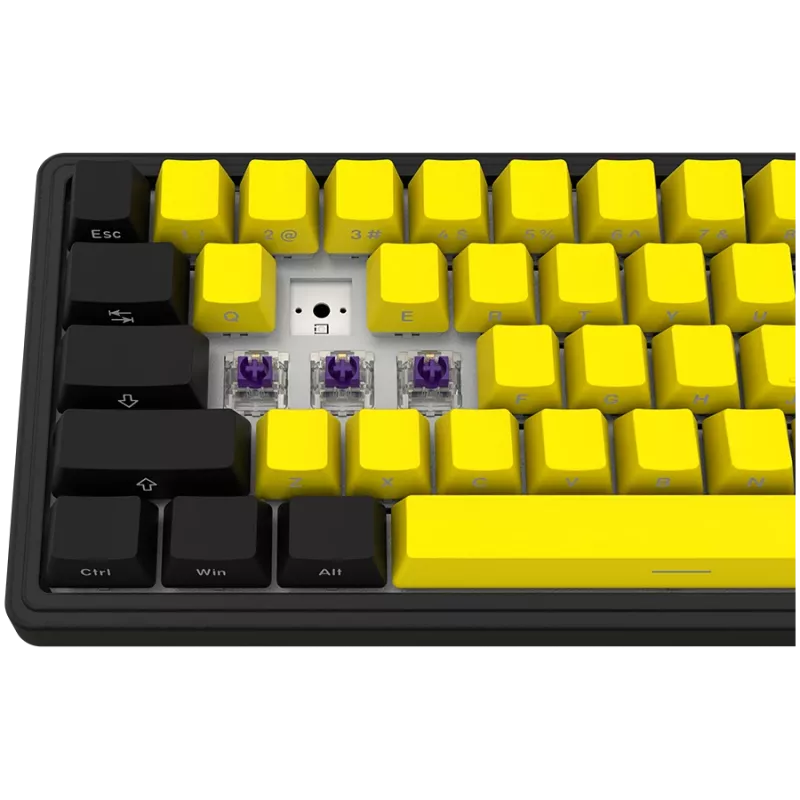 Mechanical gaming keyboard LORGAR KBP70MW 65% Black Yellow EN layout
