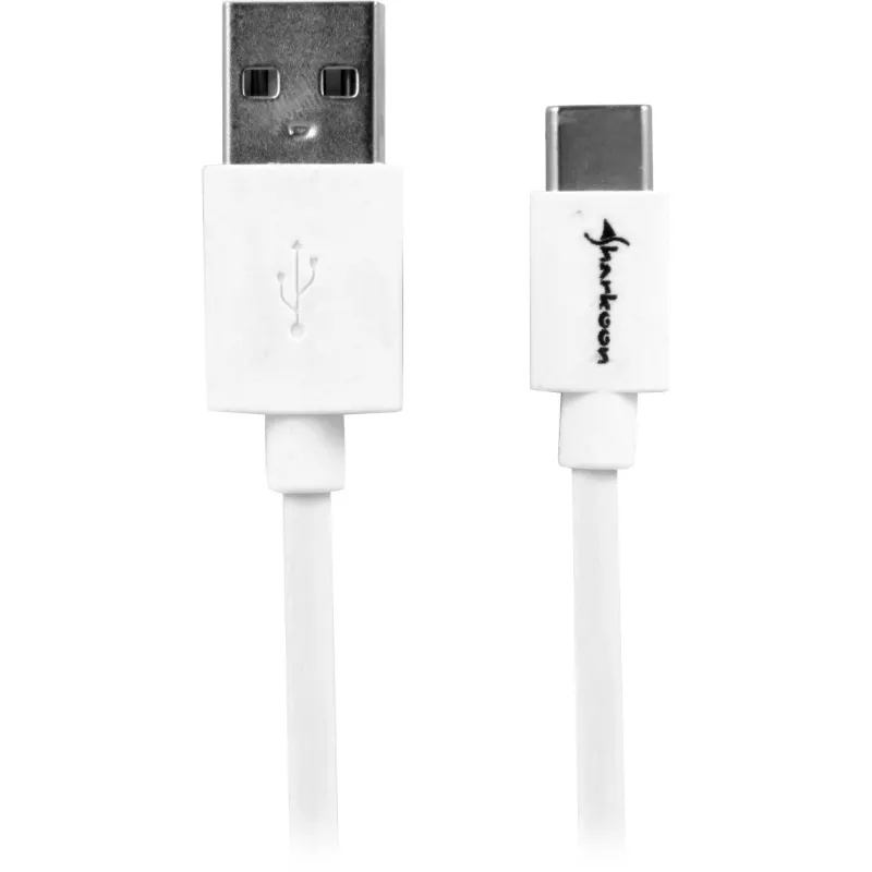 USB adapter cable Sharkoon USB 2.0 A to USB‑C 1 m White