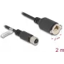 Network Cable DeLOCK M12 Cable D-coded 4 pin female to RJ45 Cat.5e 2 m black