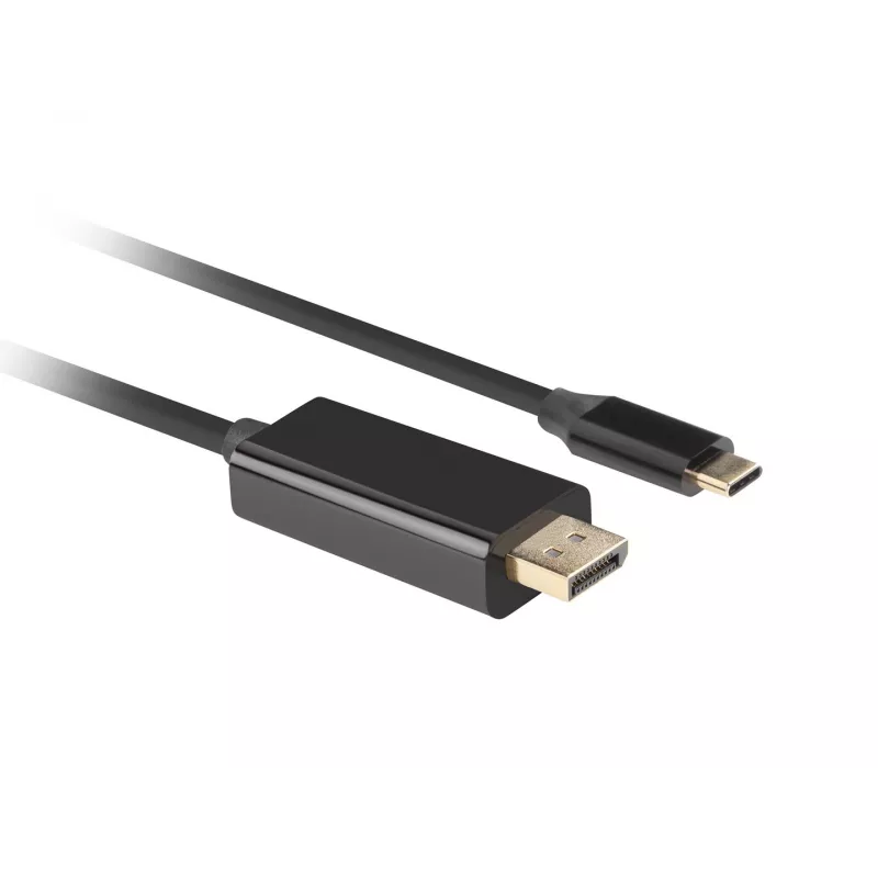 Video cable adapter LANBERG CA-CMDP-10CU-0030-BK, 3 m, USB Type-C to DisplayPort, 4K@60Hz/144Hz support