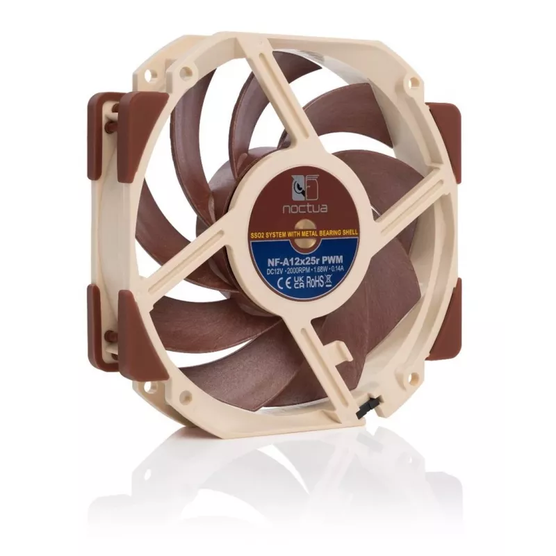 Fan Noctua NF-A12X25R PWM 12 cm Beige Brown 2000 RPM 102.1 m³/h