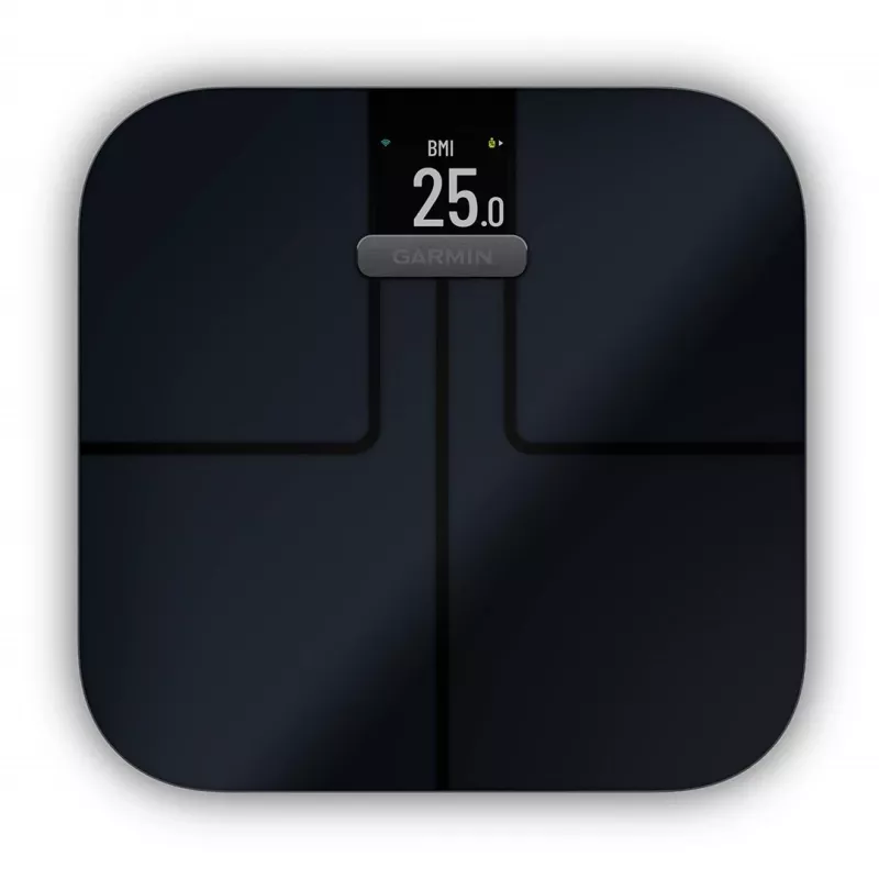 Electronic personal scale GARMIN Index S2 — black, max 181.4 kg, Wi‑Fi/Bluetooth, body composition