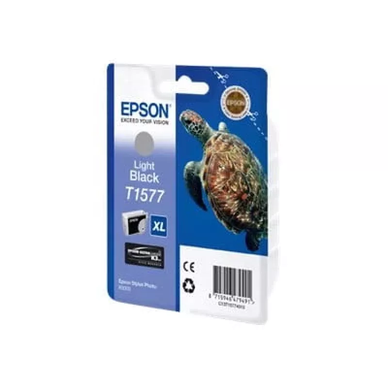 Epson Turtle T1577 Light Black, High (XL) Yield, Light black, Pigment-based ink, 25.9 ml, 1 pc(s), 23000 pages