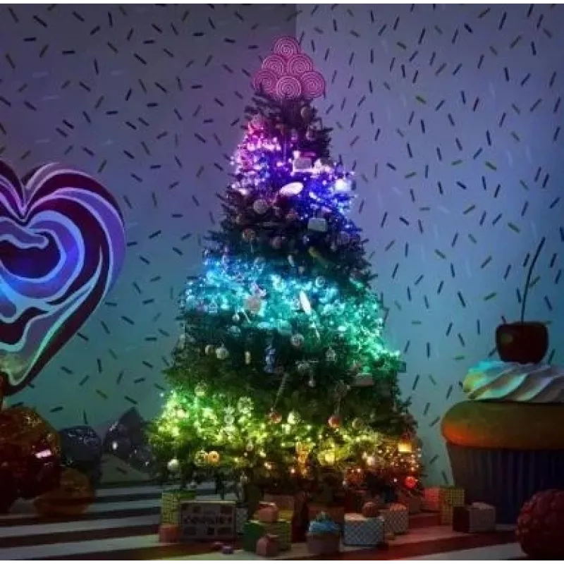 Pre-lit Christmas Tree Twinkly Regal Tree 1.50 m — 270 RGB LEDs, Wi‑Fi & Bluetooth, IP20, 36 W, green wire