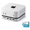 Satechi laptop dock/port replicator ST-GNMMES — wired USB 3.2 Gen 2 Type-C hub, USB-A & SD, Silver