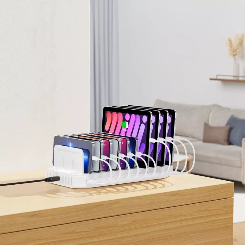 Unitek Charging Station 10X USB 2.4A 60W White