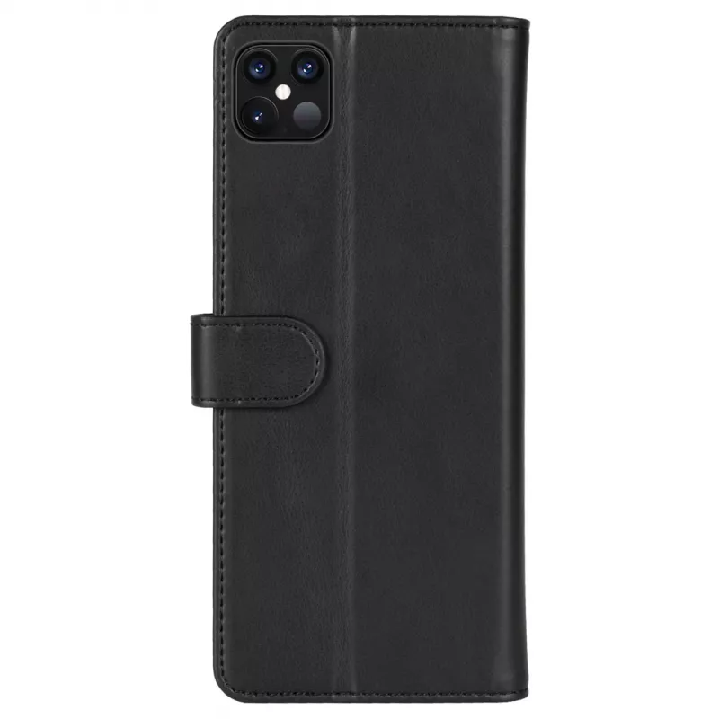 Phone wallet Krusell for Apple iPhone 12 Pro Max — black, folio case with card pocket